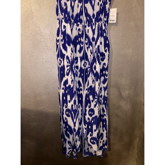 Athleta Preppy Edgy Mob Wife Artsy Hippie Boho Old Money Ikat Bloom Halter Dress - Picture 3 of 13